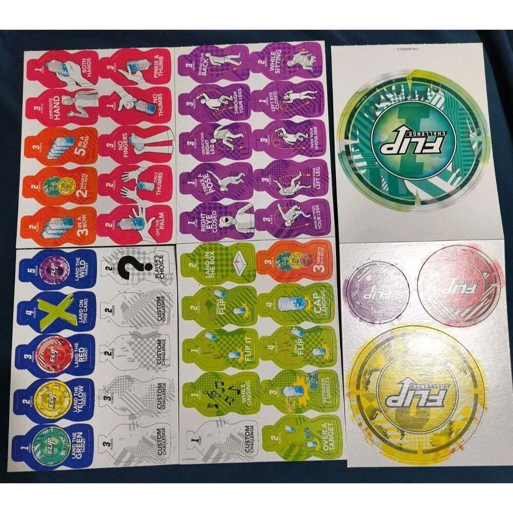 2017 Flip Challenge Water Bottle Board Game - Open Box Unpunched
